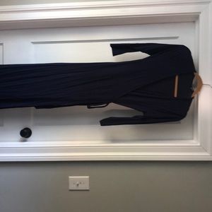 Lulus navy blue wrap maxi dress